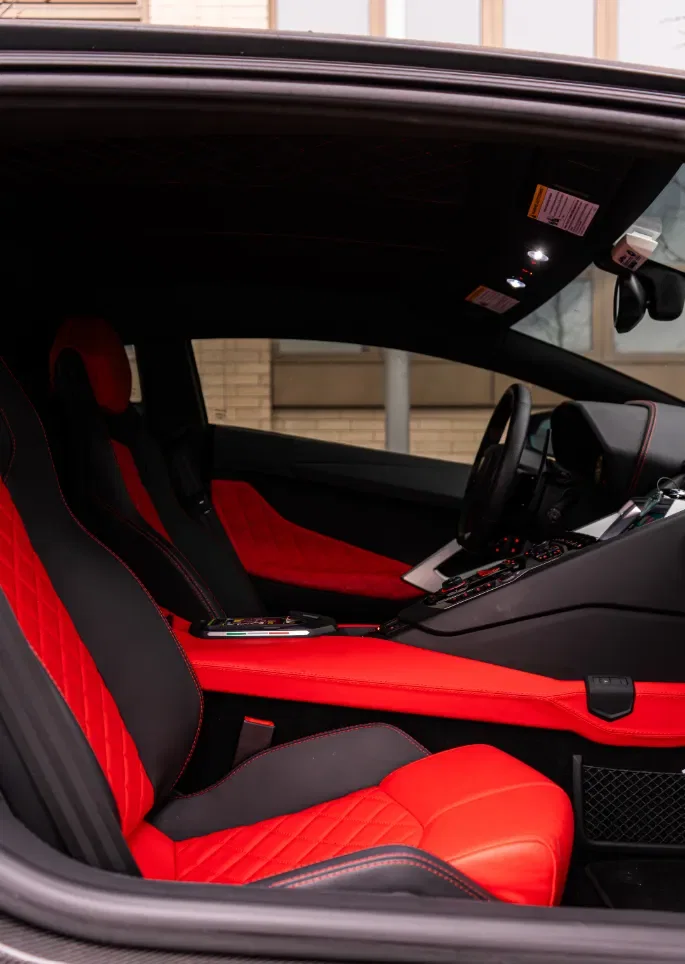 Matte Black Lamborghini Aventador S rental NYC photo 12