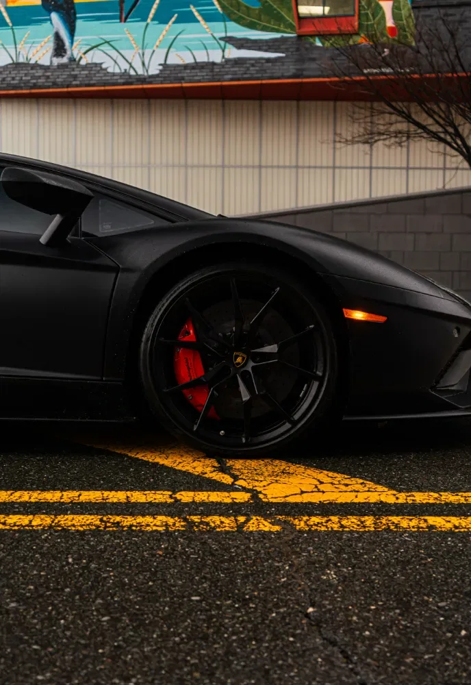 Matte Black Lamborghini Aventador S rental NYC photo 14