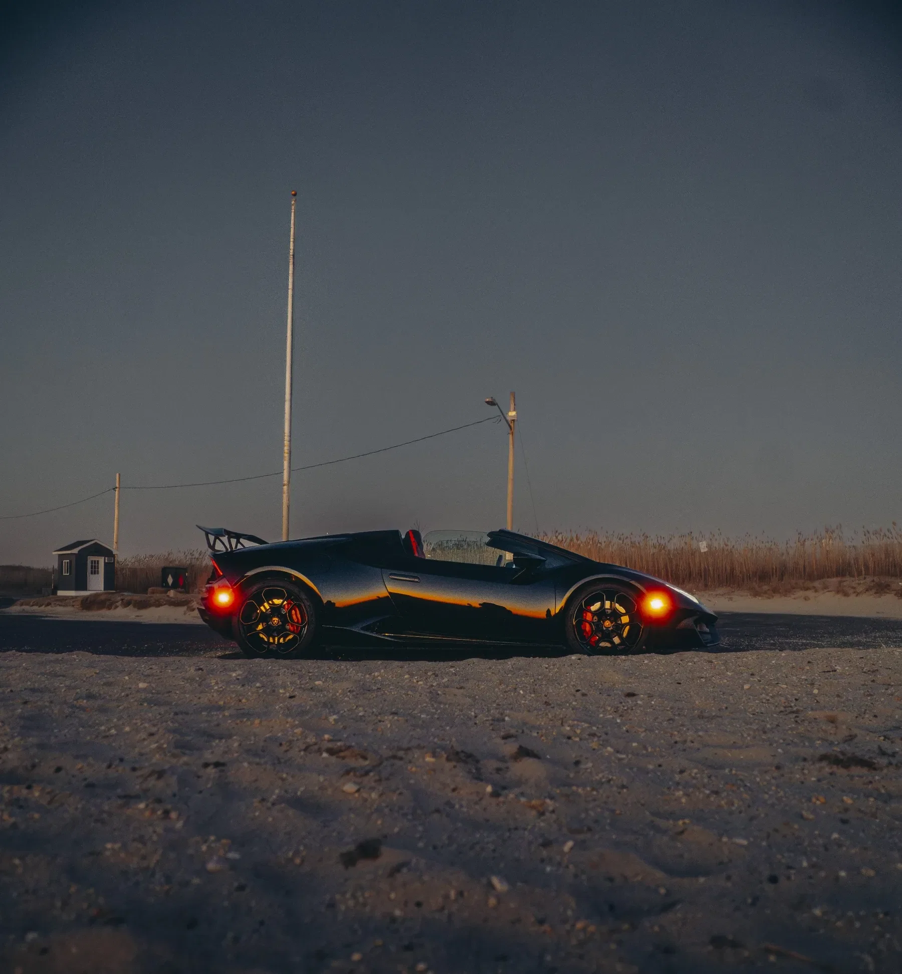 Black Lamborghini Huracán Spyder rental NYC photo 10