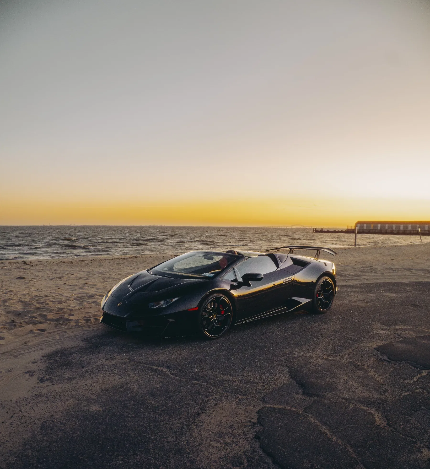 Black Lamborghini Huracán Spyder rental NYC photo 14