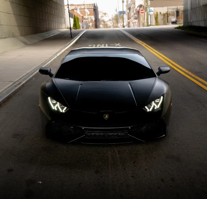 Matte Black Lamborghini Huracán Coupe rental NYC photo 4