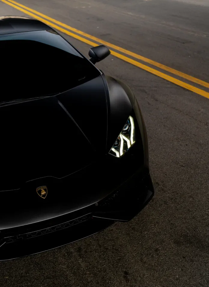 Matte Black Lamborghini Huracán Coupe rental NYC photo 6