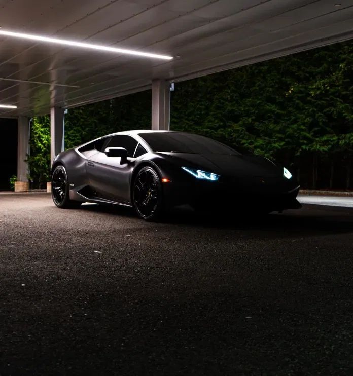 Matte Black Lamborghini Huracán Coupe rental NYC photo 11