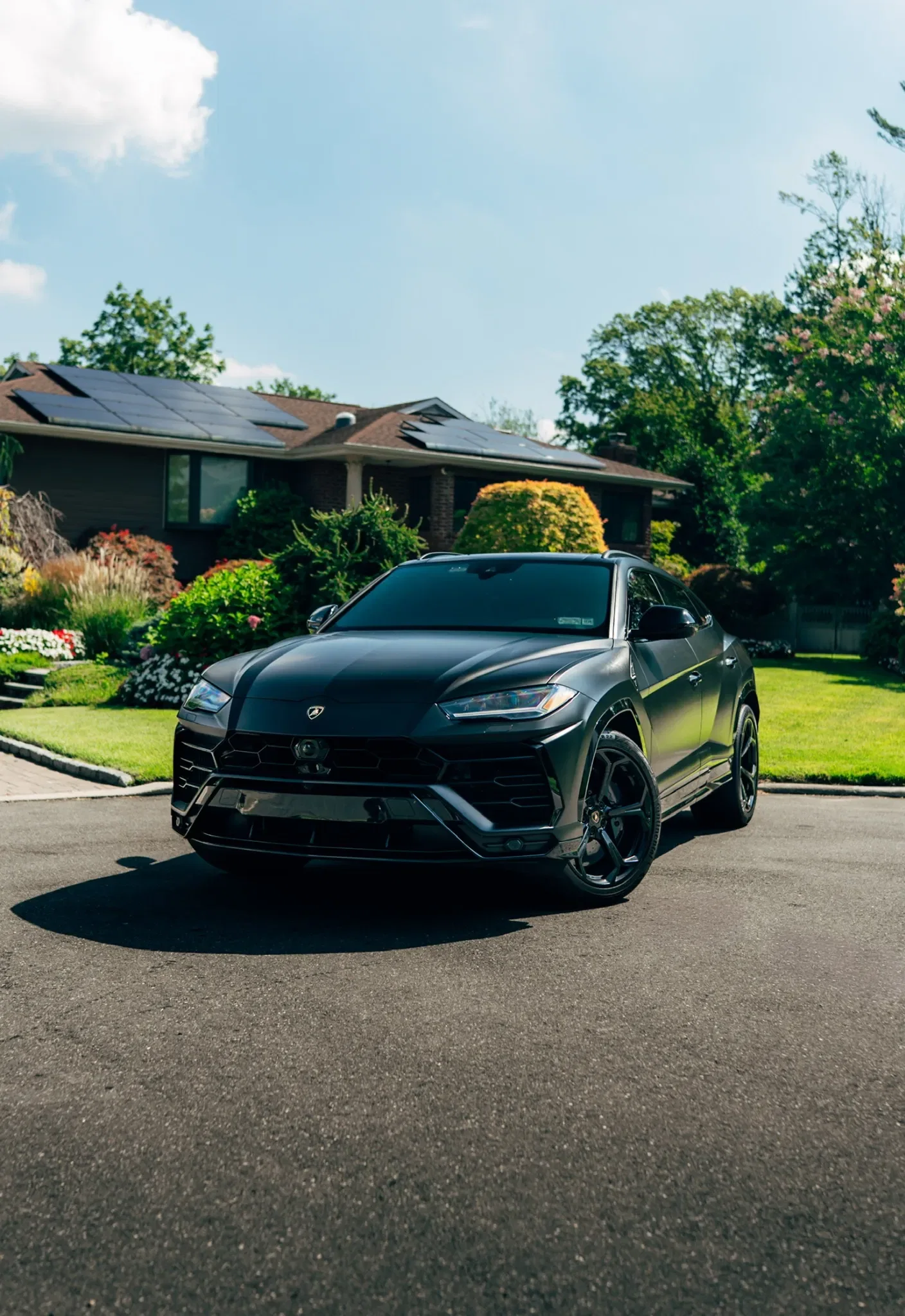 Matte Black Lamborghini Urus rental in New York City