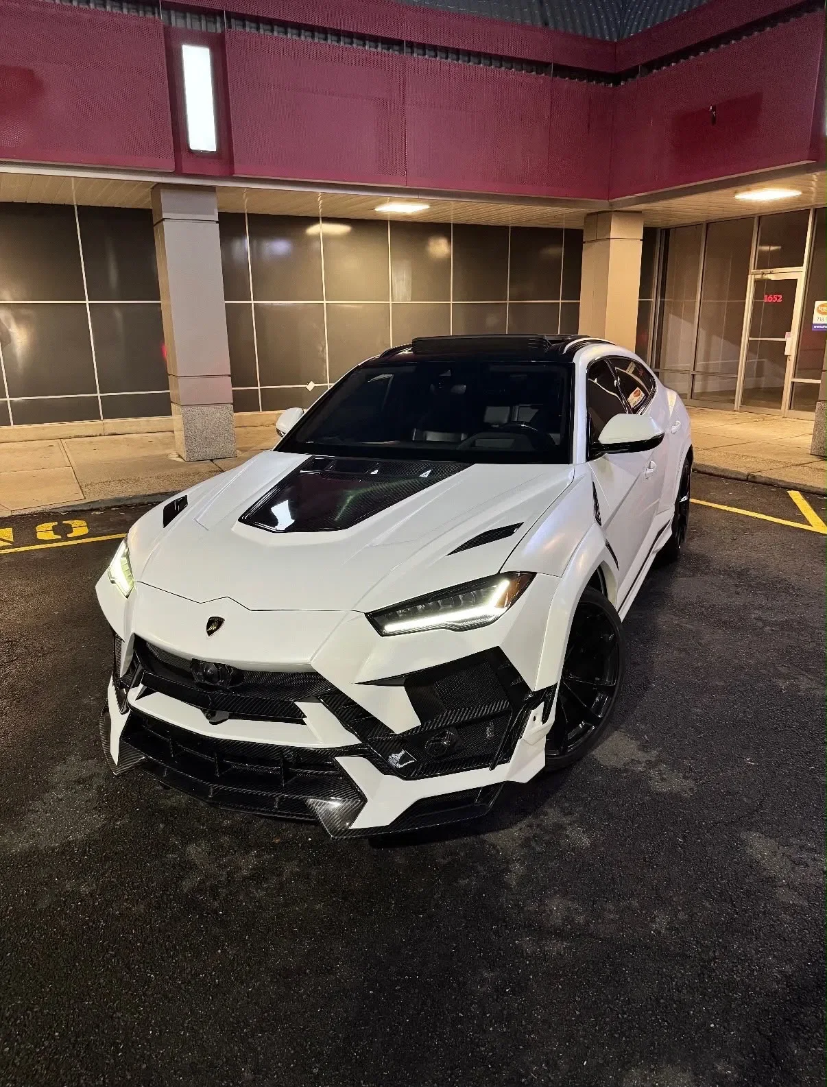 White Lamborghini Urus rental in New York City