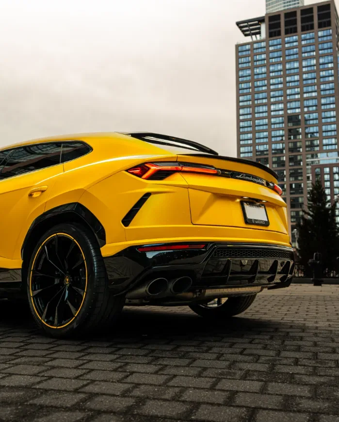 Yellow Lamborghini Urus rental NYC photo 3