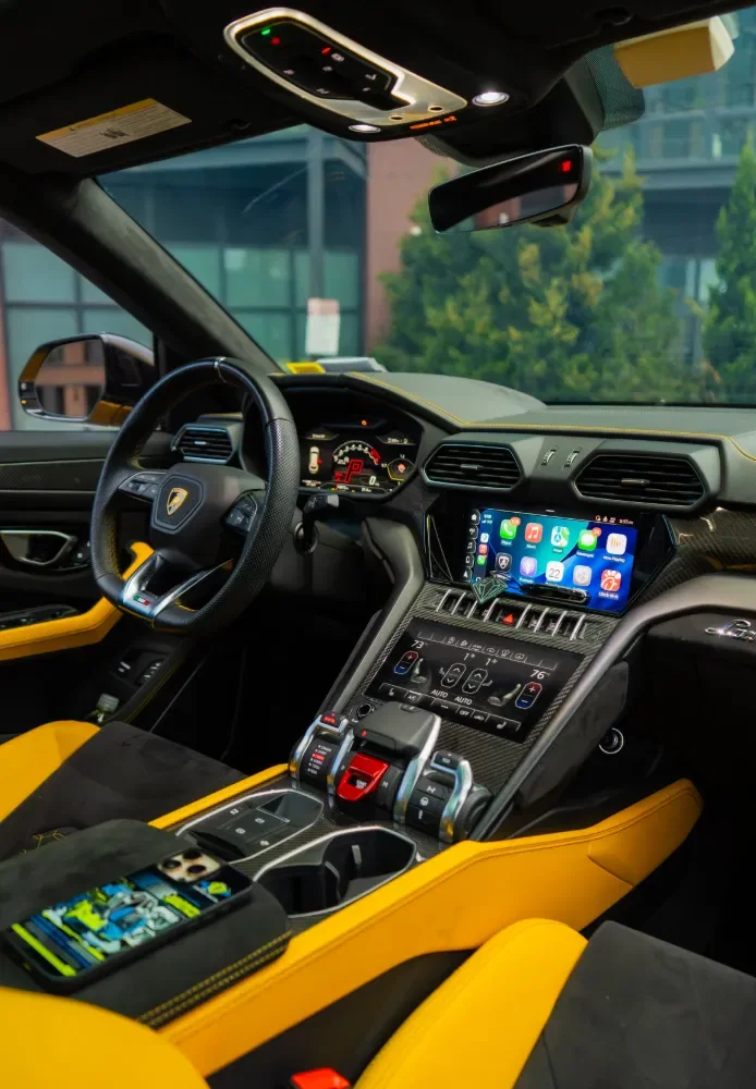 Yellow Lamborghini Urus rental NYC photo 5