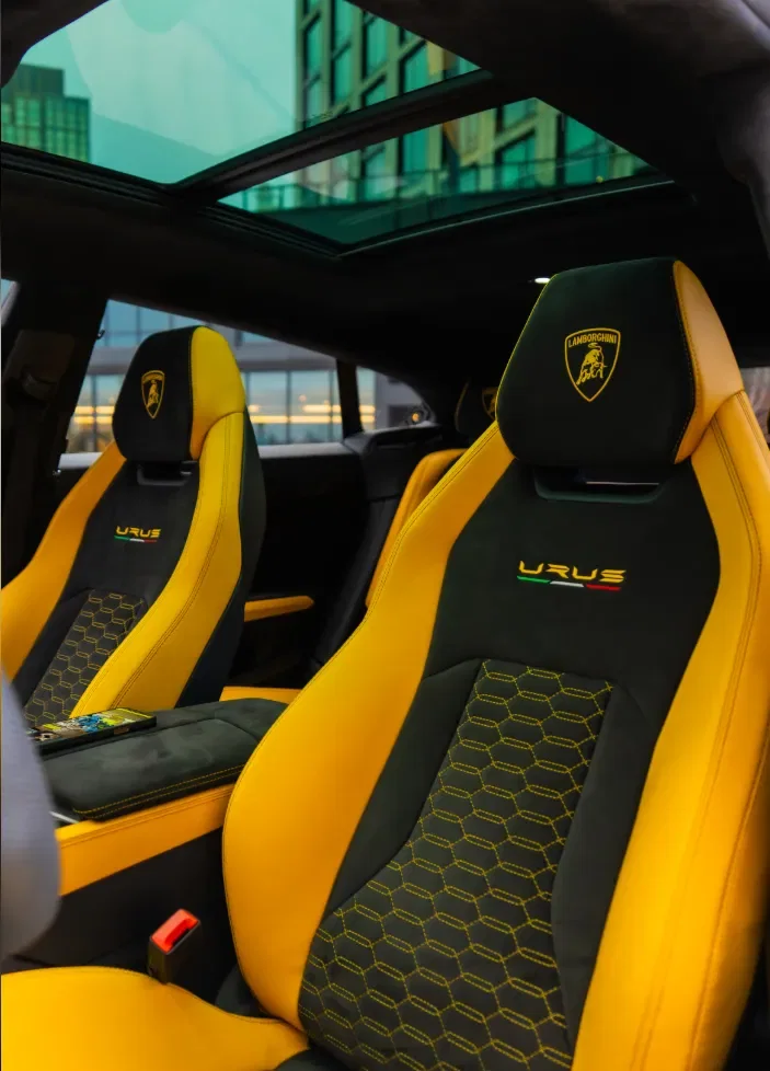 Yellow Lamborghini Urus rental NYC photo 6