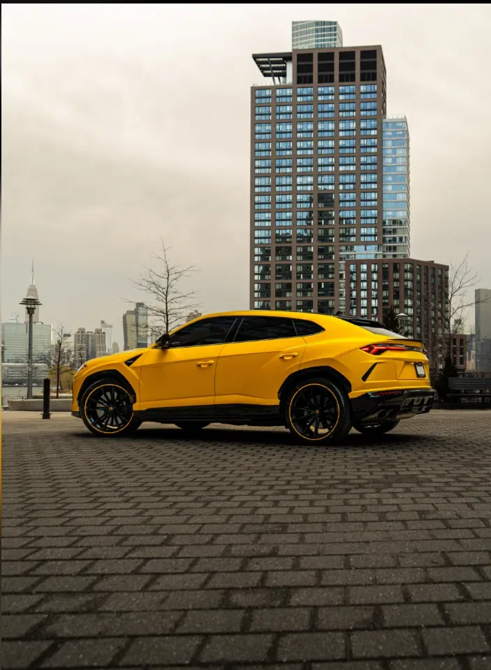 Yellow Lamborghini Urus rental NYC photo 7