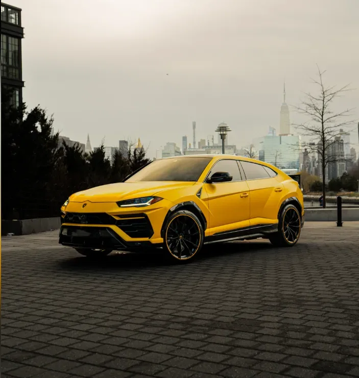 Yellow Lamborghini Urus rental NYC photo 8